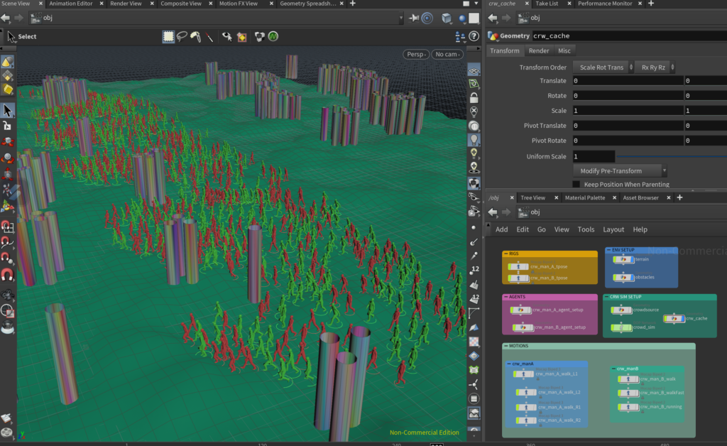 houdini crowds obstacles avoidance 